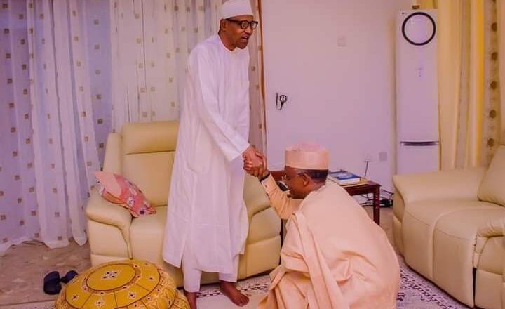 Hotuna: Tsohon Shugaban Kasa Muhammadu Buhari Ya Karbi Bakuncin Tsohon Gwamnan Jihar Kaduna, Malam Nasir El-Rufai A Gidansa Dake Daura Jihar Katsina, Yau Lahadi