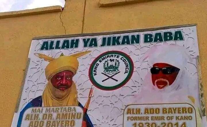 Hotuna: Yadda Aka Kawata Fadar Sarki Aminu Dake Nasarawa Da Hotunan Mahaifinsa, Marigayi Ado Bayero