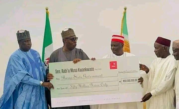 Kwankwaso Ya Bada Gudunmawar Naira Milyan Hamsin Ga Waɗanda Ambaliyar Ruwa Ta Shafa A Jihar Borno