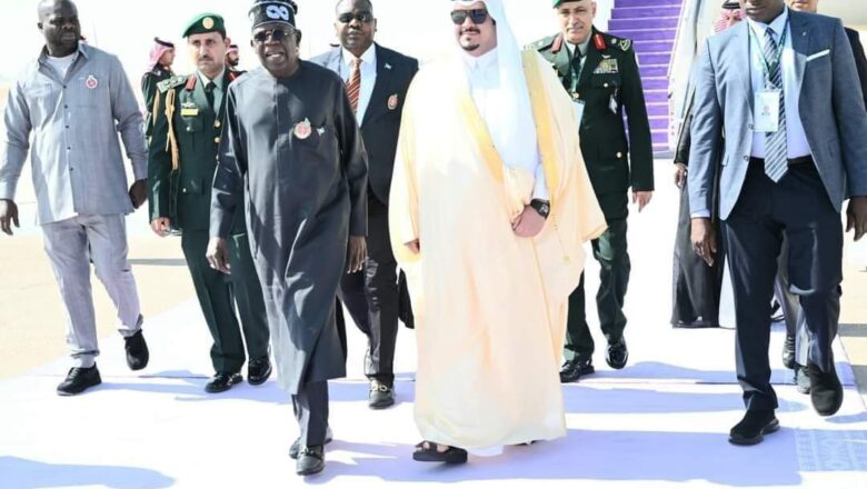 Shugaba Tinubu Ya Isa Kasar Saudiyya Domin Sasanta Riķiçin Gabas Ta Tsakiya