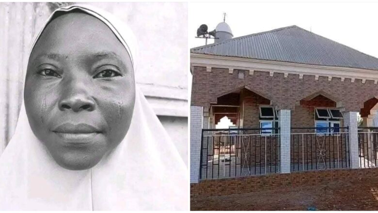 ABIN A YABA: Malama Hajara Kenan Wacce Ta Gina Katafaren Sabon Masallaci A Unguwar Ndeshi Dake Karamar Hukumar Mokwa A Jihar Neja