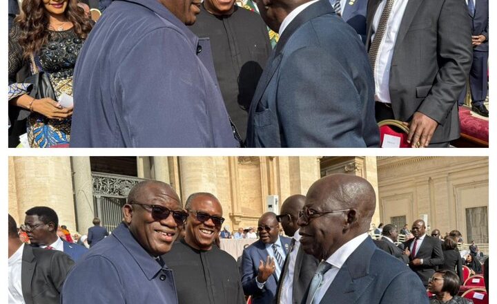 Ji yanda ta kaya tsakanin Shugaba Tinubu da Peter Obi a haduwar da suka yi a wajan rantsar da Paparoma