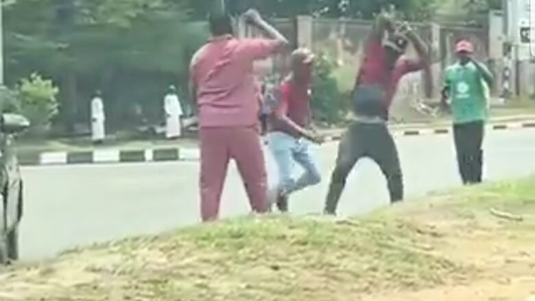 Kalli Bidiyon fada a tsakiyar titin babban birnin tarayya Abuja inda mutum daya ya doke mutane 3 ya dauki hankula