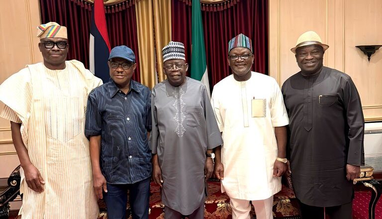 Wike, Fayose, Ortom da Ikpeazu sun kaiwa Tinubu ziyara