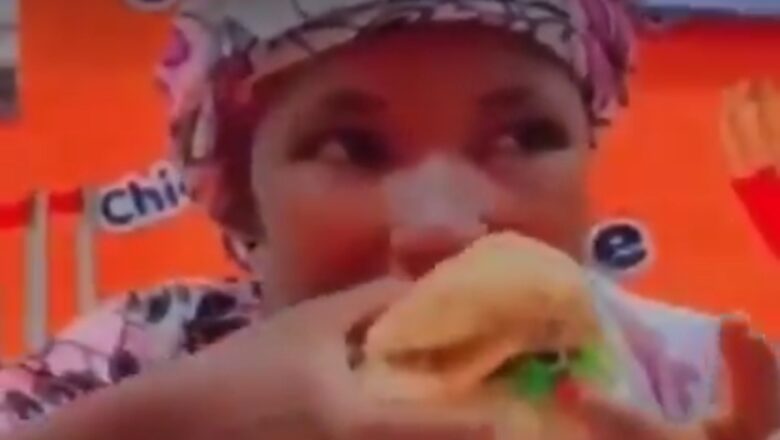 Kalli Bidiyo: Budurwar Sokoto na cin Burger a karin farko “Shi Wanga Latas na Bùrà’ùbà”