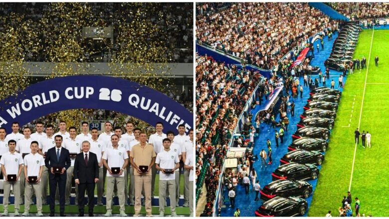 A karin farko a Tarihinta, Kasar Uzbekistan ta zo gasar cin kofin Duniya, domin Murna, An baiwa kowace dan kwallon kasar kyautar mota