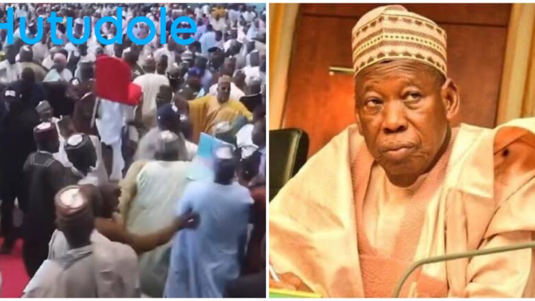 Bidiyo: RIKICIN APC: Lamarin Fa Ya Wuce Tunani, Domin An Nuno Gwamna Zulum A Fusace Ana Rarrashinsa, An Kuma Hango Wani Ya Daga Kujera Ya Maka Wani, Inda Kuma Aka Kyallaro Wani Ya Tube Malam-Malam Yana Kai Naushi