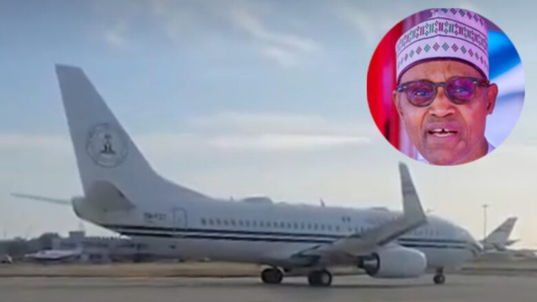 Bidiyo da Duminsa: Kalli Jirgin saman da ya dauko gawar shugaba Buhari zuwa Najeriya ya baro filin jirgin saman kasar Ingila