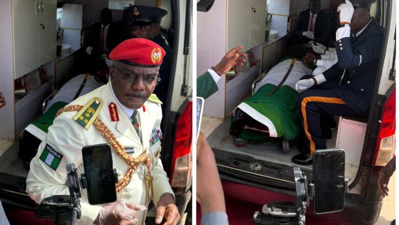 Hotuna da Duminsu: Kalli Yanda aka saka Gawar shugaba Buhari a mota za’a tafi da ita Daura daga garin Katsina