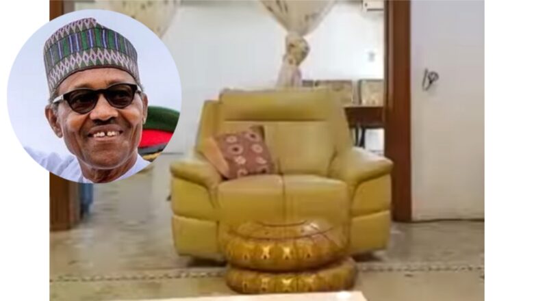 Allah Sarki: Kalli Kujerar da shugaba Buhari ke zama a gidansa