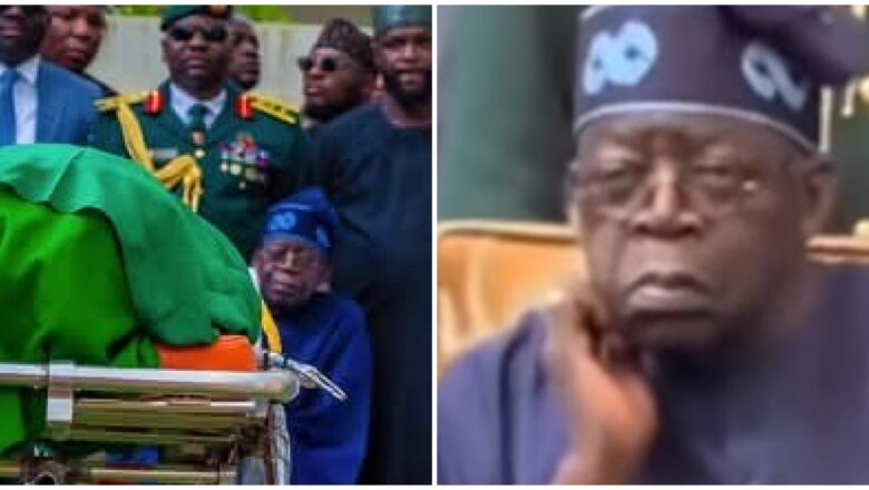 Kalli Bidiyo: Irin Tagumin da Shugaba Tinubu yayi a gaban gawar Buhari ya dauki hankula sosai