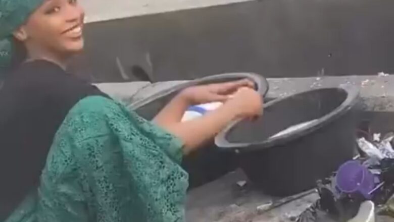 Kalli Bidiyo: Budurwa me wanke-wanke ta dauki hankula sosai inda da yawa ke cewa aikin bai dace da ita ba