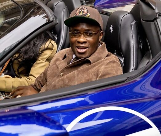 Kalli Hotuna: Fasto Tobi Adegboyega ya dauki hankula bayan da ya je coci da motar Ferrari da kudinta ya kai dala $590,000