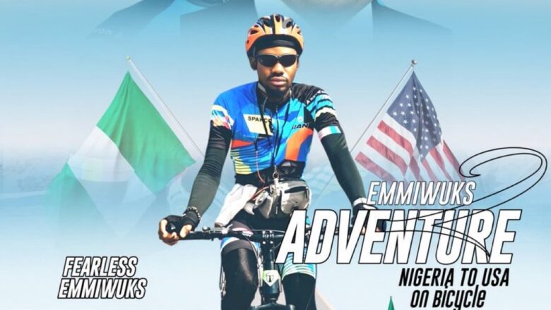 Dan Najeriya da ya tafi kasar Amurka a Keke ya makale a kasar Guinea Bissau inda yace ya kasa cire kudi daga bankinsa na UBA, ko ruwa saidai a bashi taimako