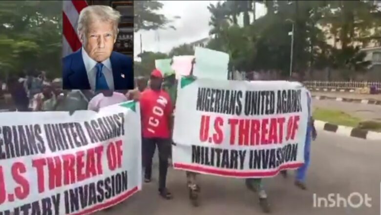 Masu Zanga-zanga sun fito a Legas suna nuna kin amincewa da Zuwan Amurka Najeriya