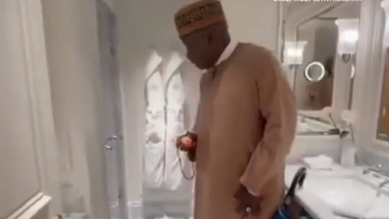 Kalli Sabon Bidiyon Dan majalisa Alhassan Ado Doguwa a Landan yana Kwambo daya dauki hankula inda a wannan karin aka ganshi yana cin abinci a bandaki