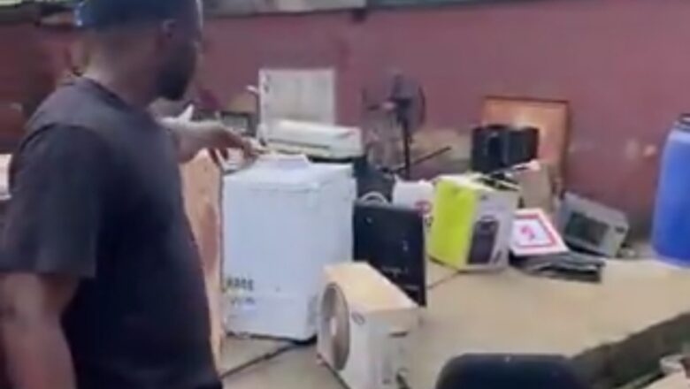 Wannan wane irin rashin Tausai ne haka, Kalli Bidiyon Me gida ya watsar da kayan wani mutum da aka yi Ghàrkùwà dashi bayan kudin haya sun kare