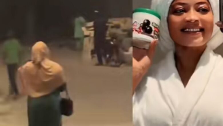 Kalli Bidiyon yanda Wani ya hango Tauraruwar fina-finan Hausa, Samha M. Inuwa me GLK na tafiya a kasa