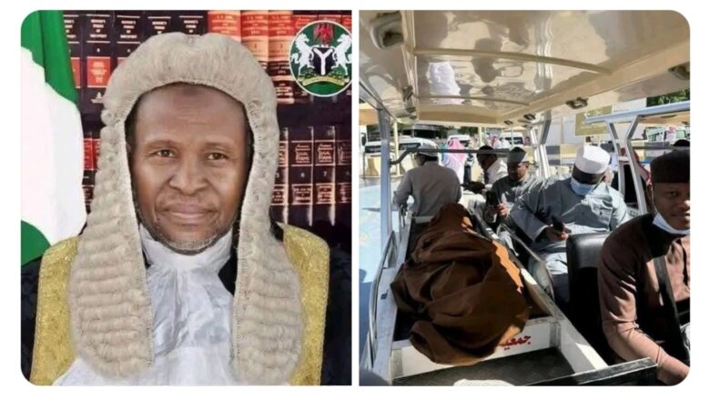 Allah Sarki: Kalli yanda aka yi jana’izar Marigayi, tsohon Alkalin Alkalan Najeriya Muhammad Tanko da ya rasu a kasar Saudiyya