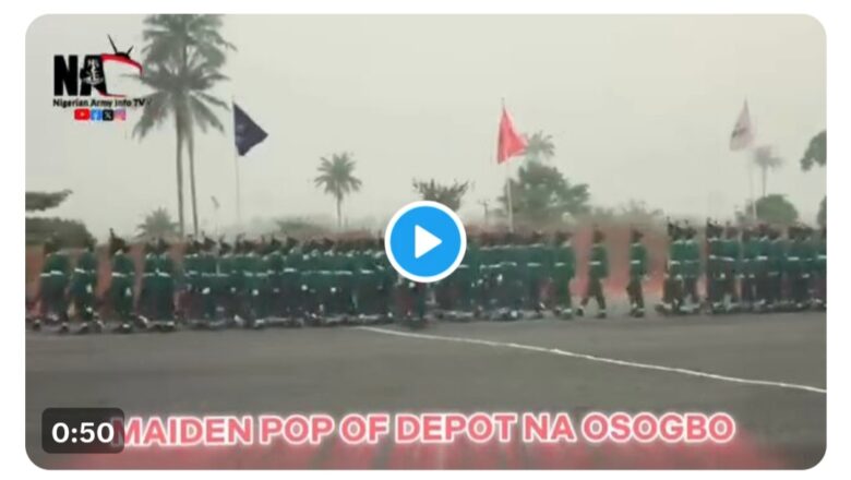 Kalli Bidiyo: Depot din Horas da sojoji na garin Osogbo, jihar Osun ya yaye sojojin farko