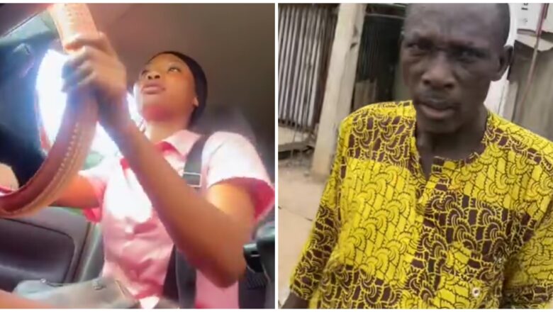 Kalli Bidiyon: Yanda Wannan matashiyar ta Gàuràwà wannan tsohon Màrìy saida ya gigice bayan da ya shafa mata cìnyòyì a cikin mota