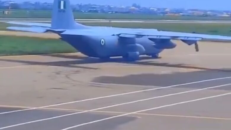 Da Duminsa: Kalli Bidiyon yanda Jirgin sojojin Najeriya yayi sukar Dole dauke da sojoji 11 a kasar Burkina Faso