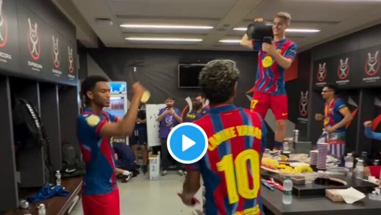 Kalli Bidiyon irin Murnar da ‘yan Barcelona suka rika yi a dakin canja kasa bayan yiwa Real Madrid 3-2