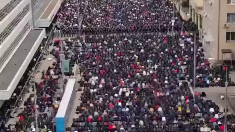 Kalli Bidiyon: Yanda Dubban mutane suka fito sallar Idi a kasar Rasha