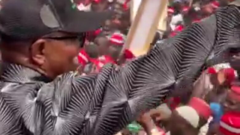 Kalli Bidiyon yanda ‘Yan Kwankwasiyya suna ta ihun Peter Obi yayin da ya halarci wajan taron komawar Kwankwaso ADC