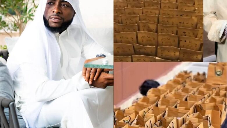 Allahu Akbar:Duk da yake ba musulmi ba, Mawakin Kudu, Davido ya ciyar da mutane 500 masu Azumi