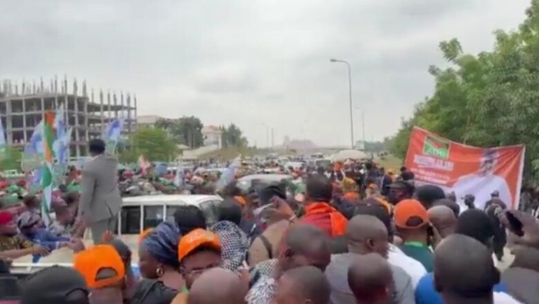 Kalli Bidiyon Dandazon jama’ar da suka taru a wajan babban taron jam’iyyar ADC a Abuja