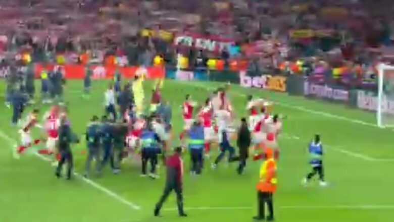 Kalli Bidiyon yanda ‘yan Arsenal ke tsalle suna murnar kaiwa wasan karshe na gasar Championships League