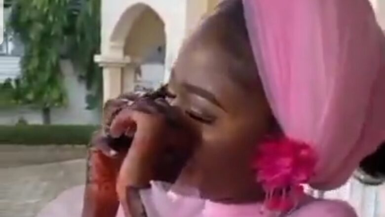 Allah Sarki: Kalli Bidiyon yanda amarya ta fashe da kuka bayan da aka kammala gyara wajan shagalin bikinta amma ruwan sama ya sauko ya lalata gyaran