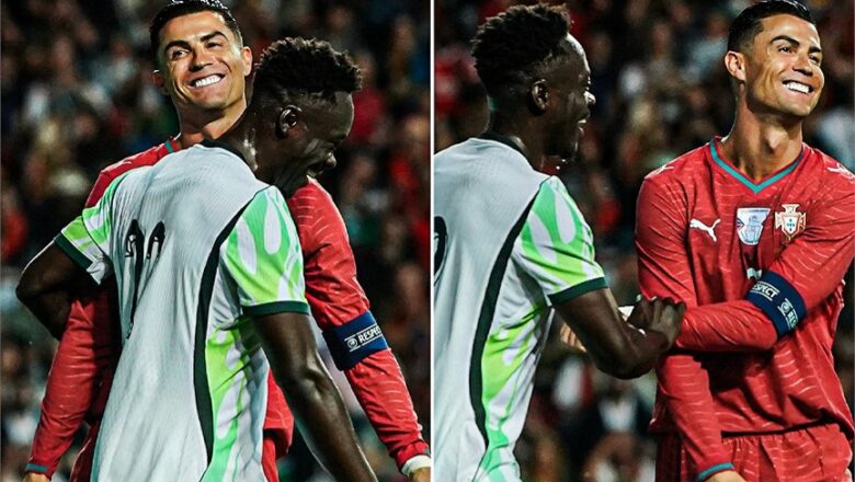 Kalli Bidiyon: Yanda Dan kwallon Najeriya ke ta murna bayan da Ronaldo ya rungumeshi