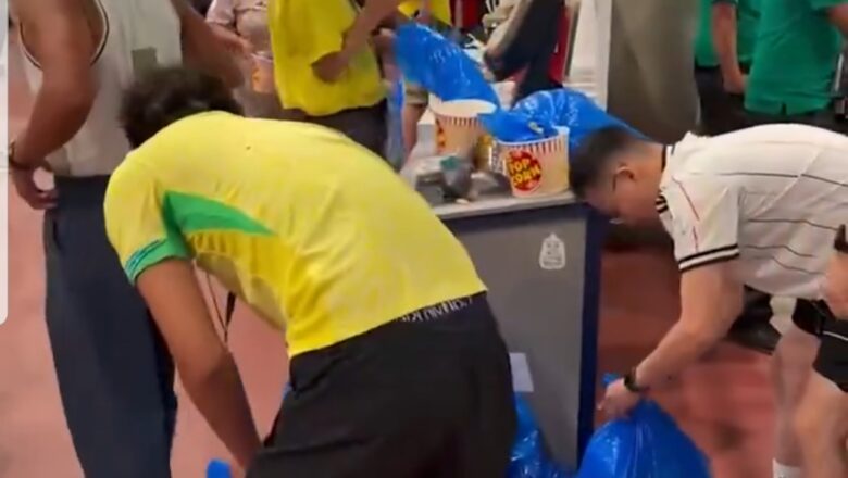 Kalli Bidiyon: Yanda ‘yan Brazil suka taya ‘yan kasar Japan tsaftace filin wasa bayan sun fitar da Japan din daga gasar World Cup