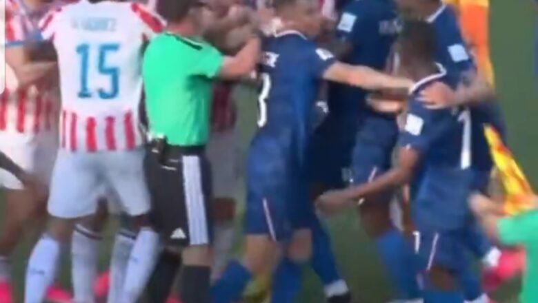 Kalli Bidiyon: Irin abinda ‘yan wasan Paraguay suka rikawa Mbappe amma saidai yayi ta dariya baya kulasu