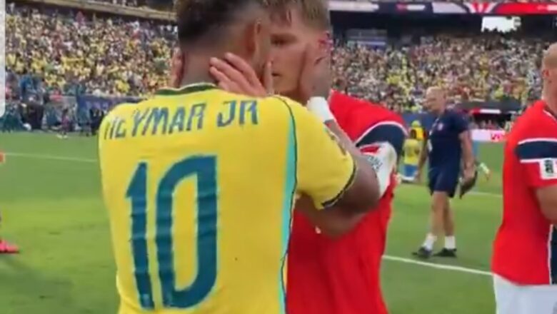 Kalli Bidiyon: Yanda Neymar yake baiwa Odegaard hakuri bayan an tashi wasansu