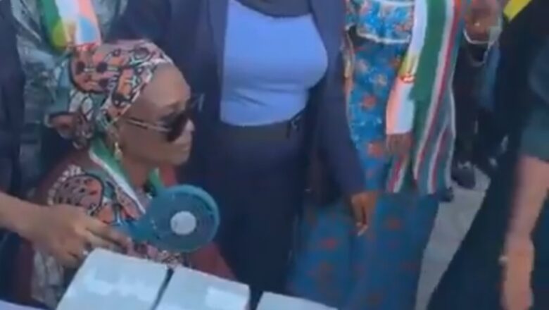 Kalli Bidiyon: Yanda Matar Dan takarar Gwamnan jihar Nasarawa, Hajiya, Maryam Ahmad Wadada ke raba makudan kudade