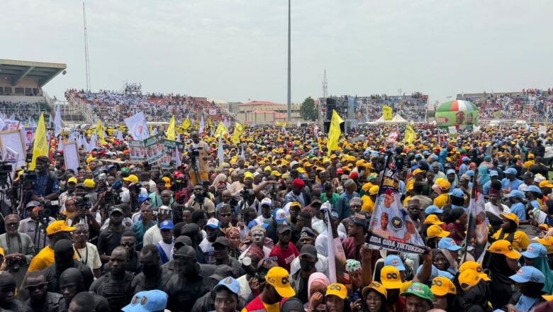 Kalli Bidiyon: Dubban mutanen da suka taru wajan kaddamar da yakin neman zaben Tinubu a Kano