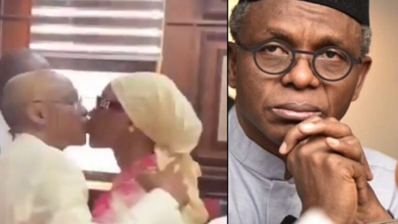 Kalli Bidiyon: Yanda tsohon Gwamnan Kaduna, Malam Nasiru Ahmad El-Rufai da matarsa suka sumbaci juna a kotu